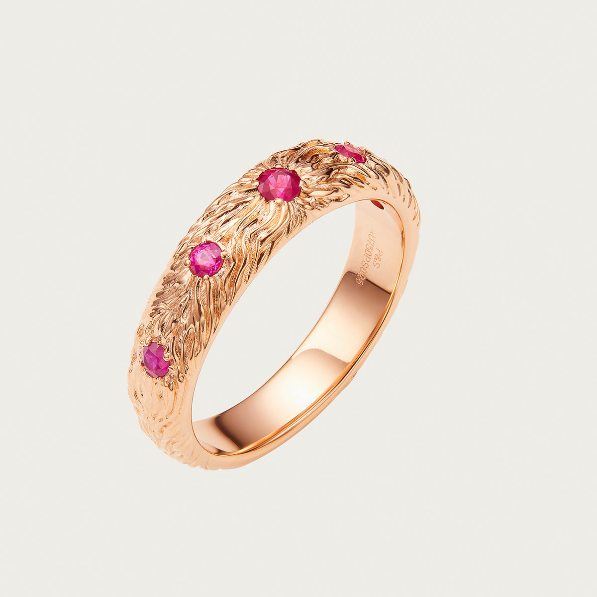 Lion Mane — Ruby Ring, 18K Rose Gold