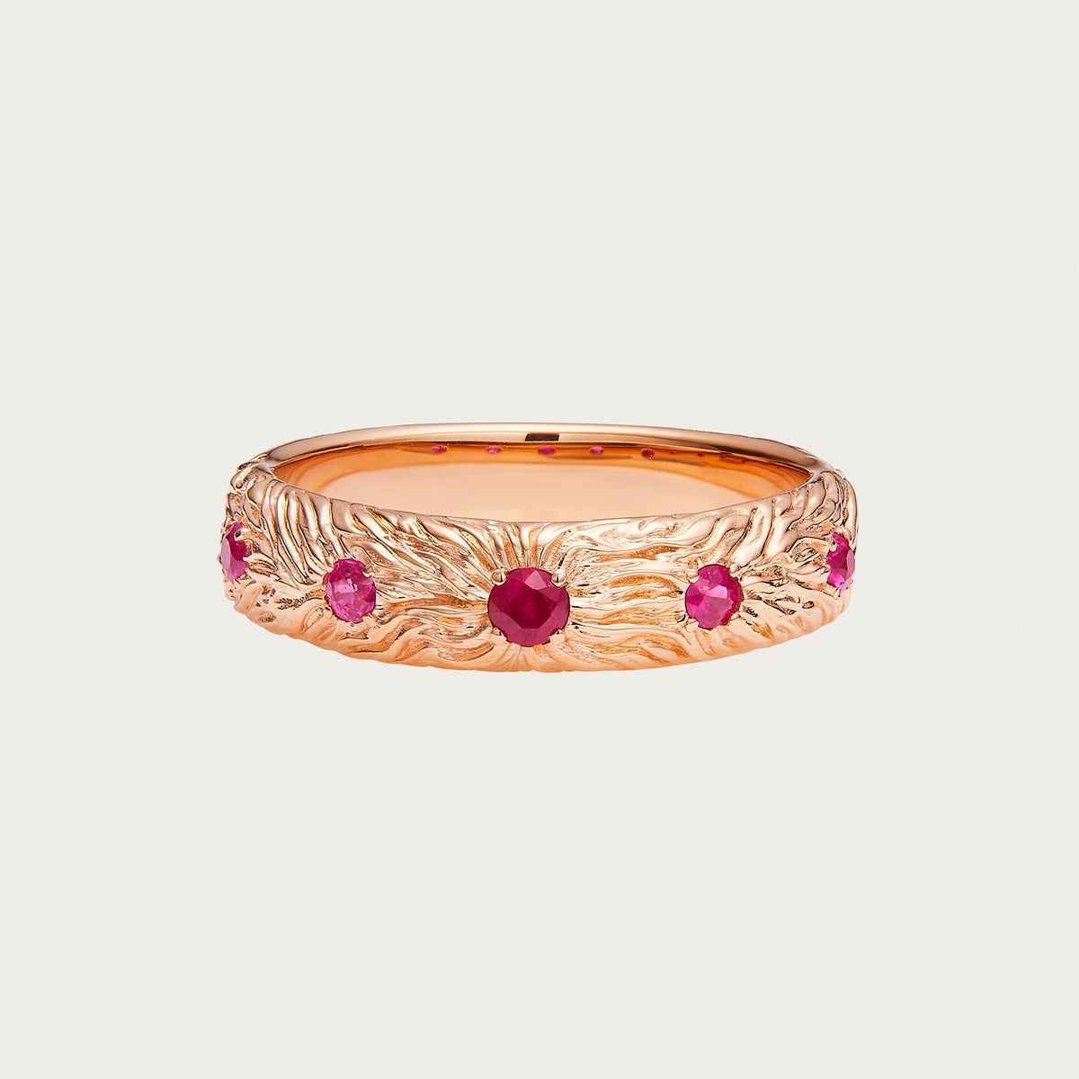 Lion Mane — Ruby Ring, 18K Rose Gold
